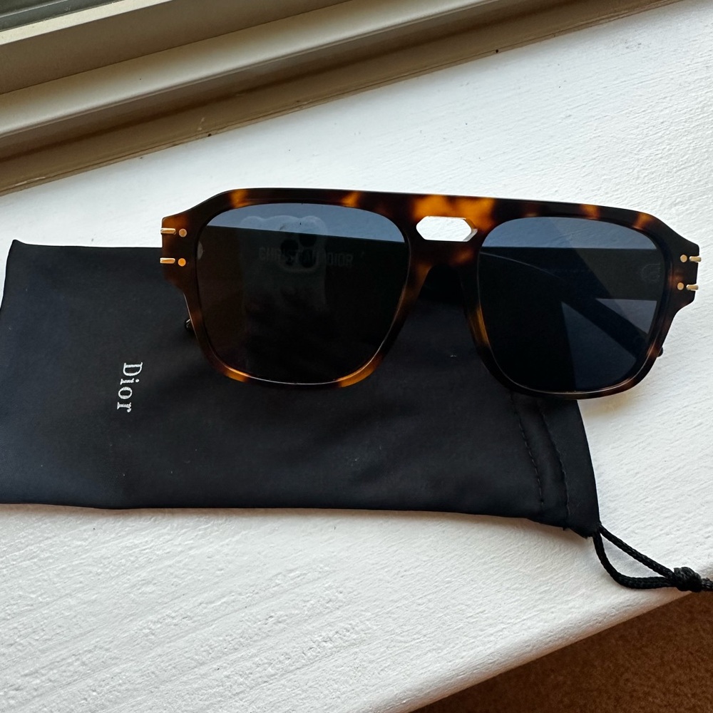 Dior Tortoise Sunglasses with Dark Lenses